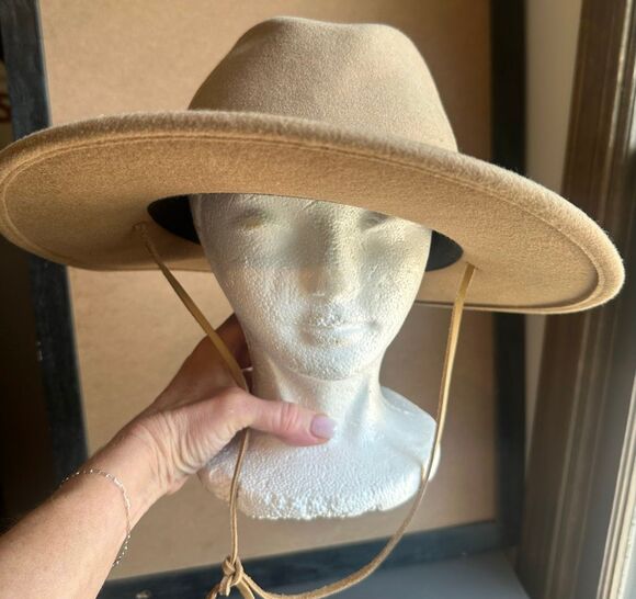 Brixton Tan 100% wool hat with strap L  7 1/2 60cm main image 14